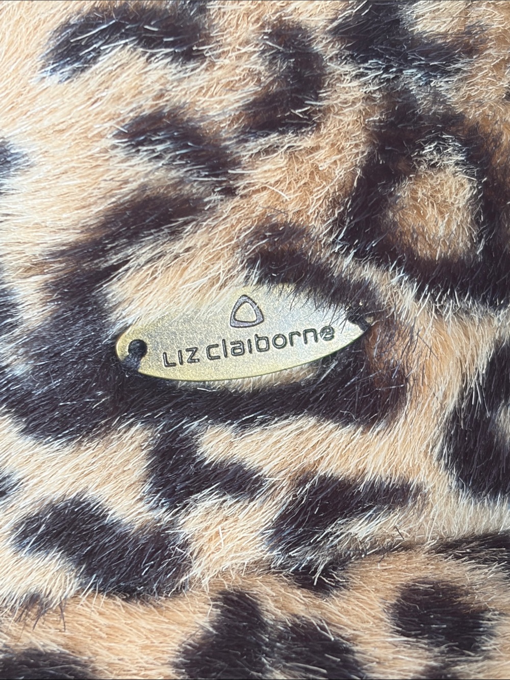 Vintage Liz Claiborne Leopard Faux Fur Bucket Hat Animal Print Y2K - Picture 7 of 8